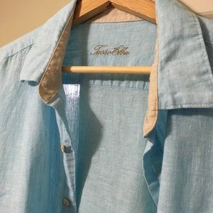 Breezy linen in ocean blue